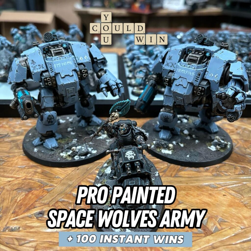 Pro Painted Space Wolves Army + 100 Instant Wins