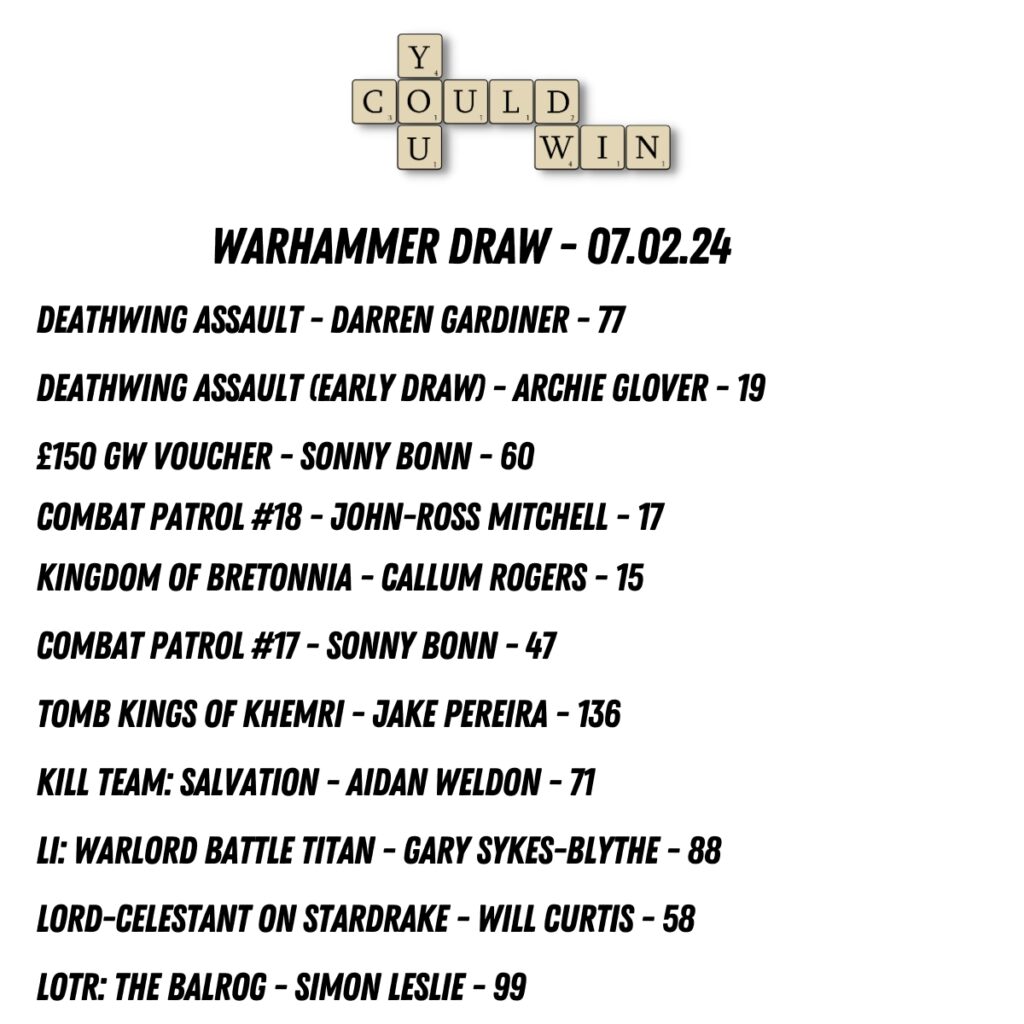 Warhammer Draw - 07.02.24
