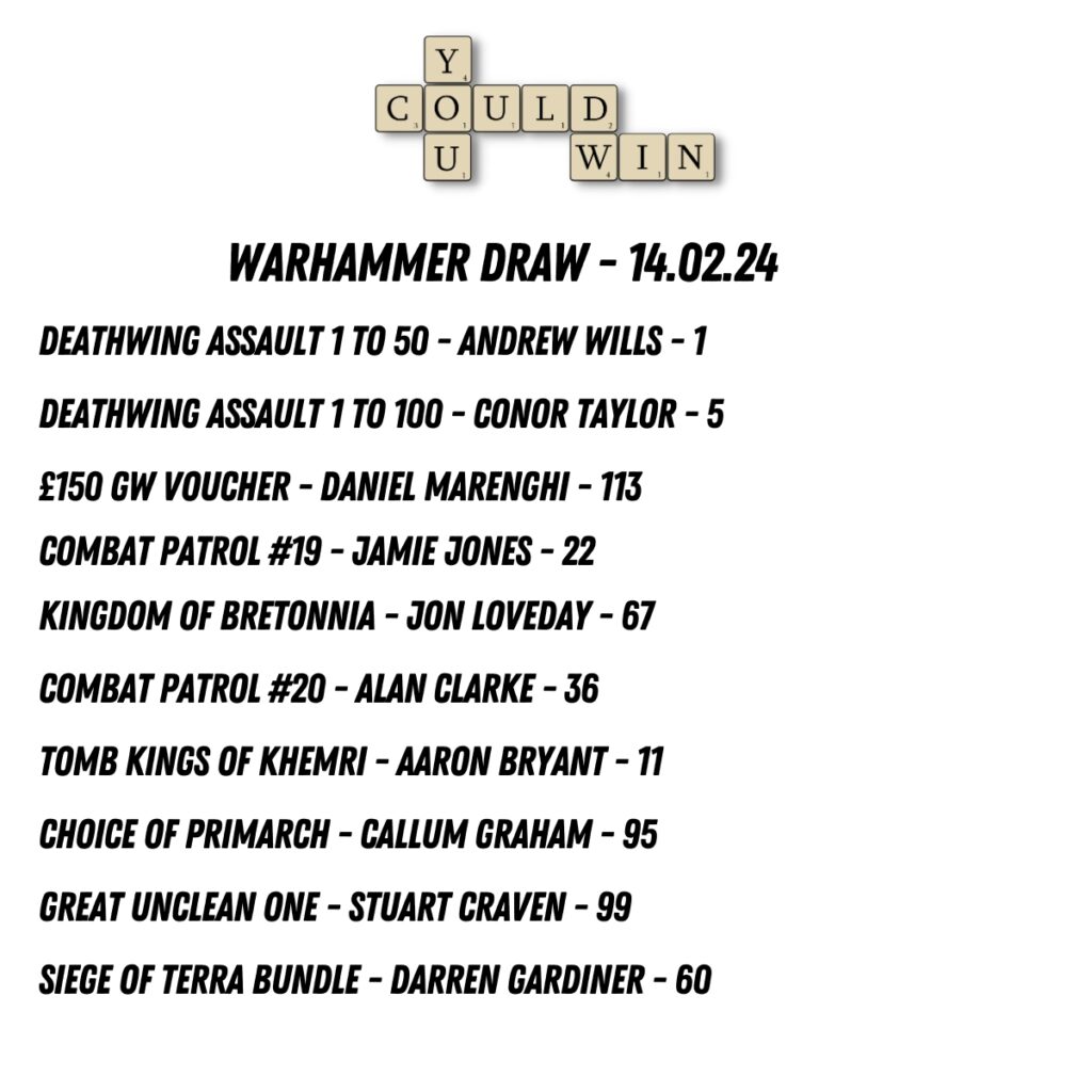Warhammer Draw - 14.02.24